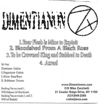 DIMENTATION Promo 2007 CD